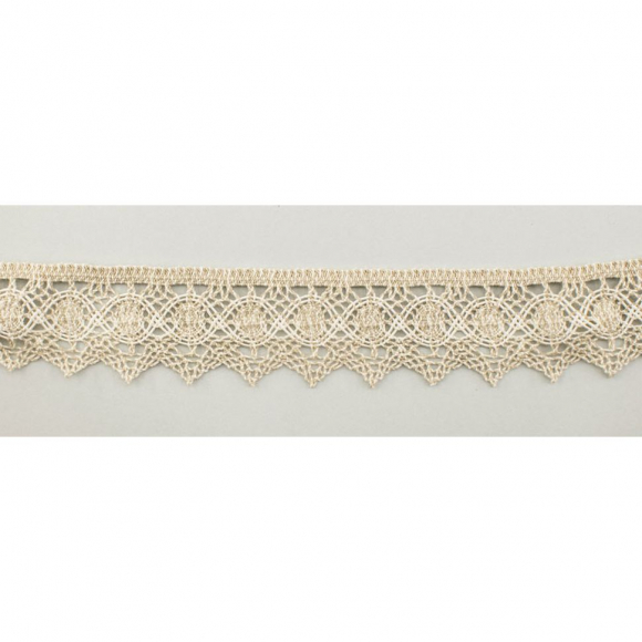 53797_Мерсеризованное хлопковое кружево, 50 мм, цвет небелёный с белым