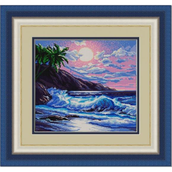 Рисунок на ткани (Бисер) КОНЁК арт. 9668 Море 40х40 см