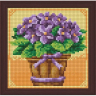 Набор для изготовления картин АЛМАЗНАЯ ЖИВОПИСЬ арт.АЖ.1637 Фиалки 15х15 см