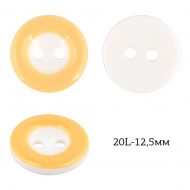 Пуговицы пластик TBY P-991-03 цв.03 бежевый 20L-12-13мм, 2 прокола, 50 шт