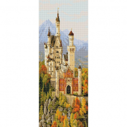 Картина мозаикой Molly арт.KM1059 Панно. Замок Нойшванштайн (36 цветов) 35х90 см