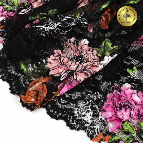 Кружево-стрейч KRUZHEVO арт.TBY.OG54 шир.270мм цв.мульти уп.10м Кружево-стрейч KRUZHEVO арт.TBY.OG54 шир.270мм цв.мульти уп.10м