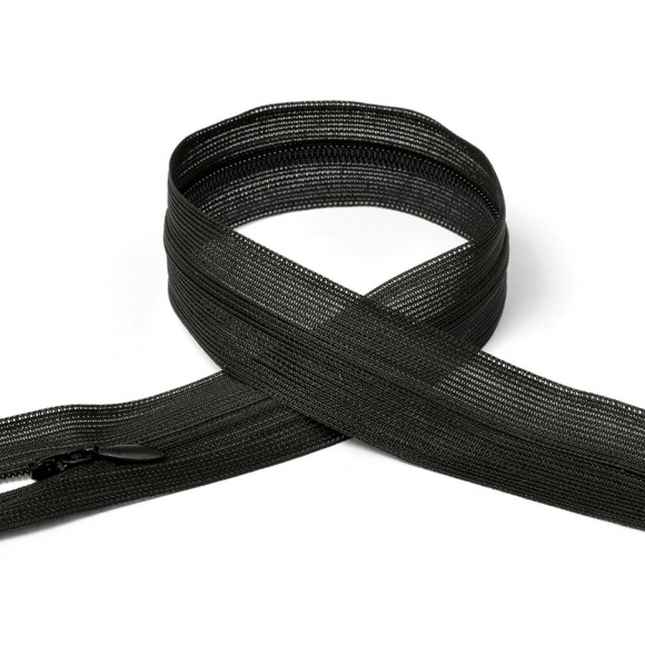 Молния MaxZipper пласт. потайная №3 80см н/р цв.F322 черный уп.50шт