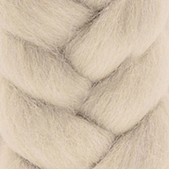 Шерсть для валяния КАМТ Лента для валяния (шерсть п/т 100%) 1х50г/2,1м цв.106 жемчужный