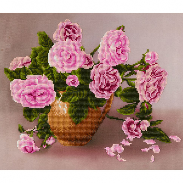 Кристальная мозаика на холсте ФРЕЯ арт.ALVR-17 055 Розы 35х30 см