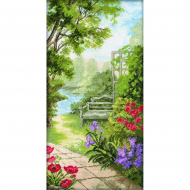 Набор для вышивания РТО арт.M234 Садовая скамейка 24х47 см