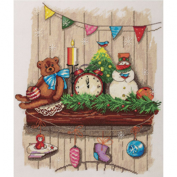 Набор для вышивания PANNA арт. PR-7043 Каминная полка 28,5х33 см