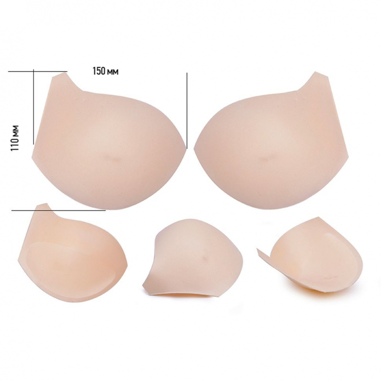 Чашечки корсетные TBY-10.02 с эффектом push-up р.75 цв. телесный уп.10 пар