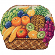 Набор для вышивания PANNA арт. PD-7051 Подушка Фруктовое лукошко 41,5х33,5 см