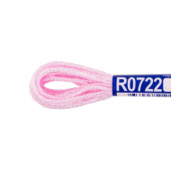 Нитки для вышивания Gamma мулине 100% вискоза 12 x 8 м цв.R0722 розовый