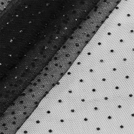 Фатин со стразами шир.150см 100% полиэстер арт.002-10003 цв.2 черный (нарезка от 3м) Фатин со стразами шир.150см 100% полиэстер арт.002-10003 цв.2 черный (нарезка от 3м)