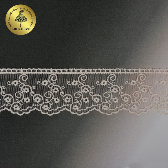 Кружево на сетке KRUZHEVO арт.TR.4886 шир.45мм цв.375 персик уп.14м Кружево на сетке KRUZHEVO арт.TR.4886 шир.45мм цв.375 персик уп.14м