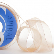 19235_Лента органза SAFISA, 7 мм, 25 м, цвет 85, розовый бледный