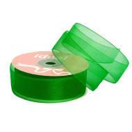 Лента капрон (органза) IDEAL шир.25мм цв.1044 зеленый уп.27,4 м