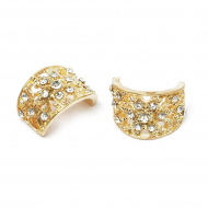 Украшения со стразами Tesoro Crystal арт.TS.XH628.01 цв.золото 18 мм