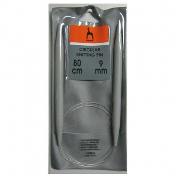 50268 PONY Спицы круговые для вязания 9,00 мм/ 80 см, пластик
