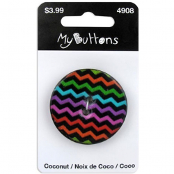 88179_Пуговица My Buttons - Coconut "Dark Chevron"