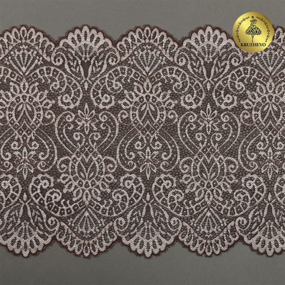 Кружево-стрейч KRUZHEVO арт.TBY.40992 шир.225мм цв.бежевый уп.25м Кружево-стрейч KRUZHEVO арт.TBY.40992 шир.225мм цв.бежевый уп.25м