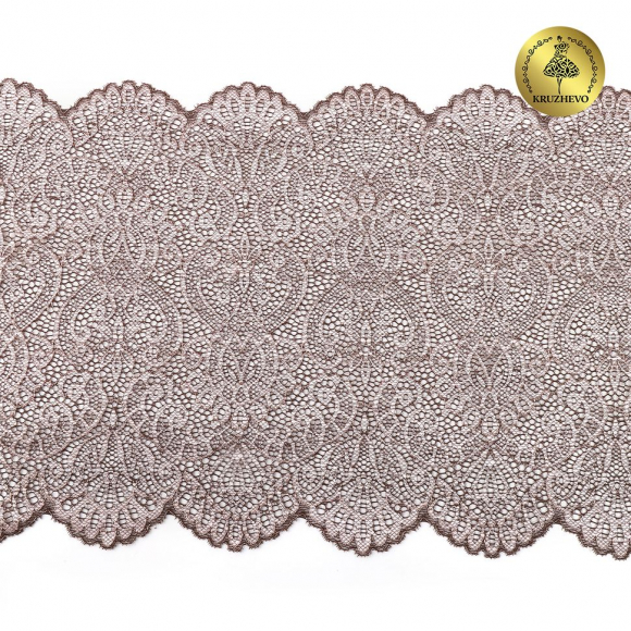 Кружево-стрейч KRUZHEVO арт.TBY.40992 шир.225мм цв.бежевый уп.25м Кружево-стрейч KRUZHEVO арт.TBY.40992 шир.225мм цв.бежевый уп.25м