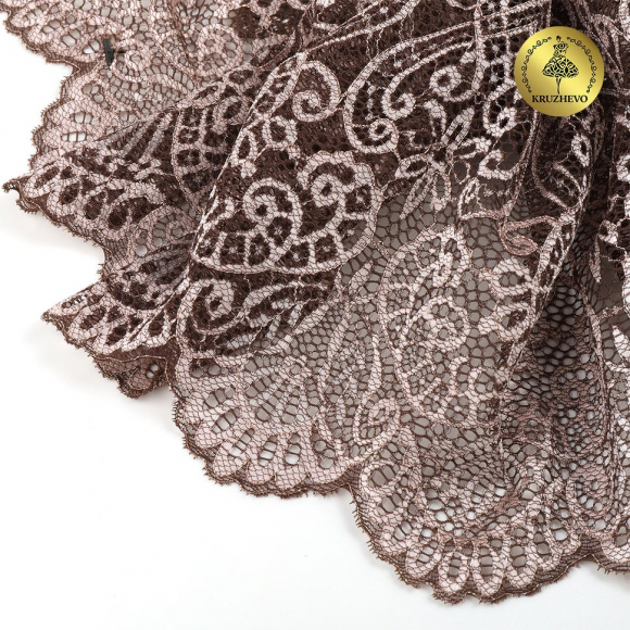 Кружево-стрейч KRUZHEVO арт.TBY.40992 шир.225мм цв.бежевый уп.25м Кружево-стрейч KRUZHEVO арт.TBY.40992 шир.225мм цв.бежевый уп.25м