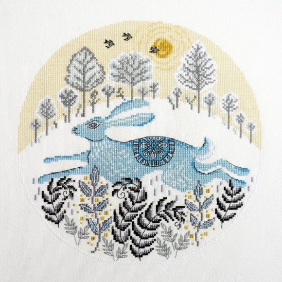 Набор для вышивания МАРЬЯ ИСКУСНИЦА арт.03.017.04 Бегущий заяц 25х25 см