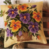 Набор для вышивания VERVACO арт.PN-0008547 Анютины глазки 40х40 см