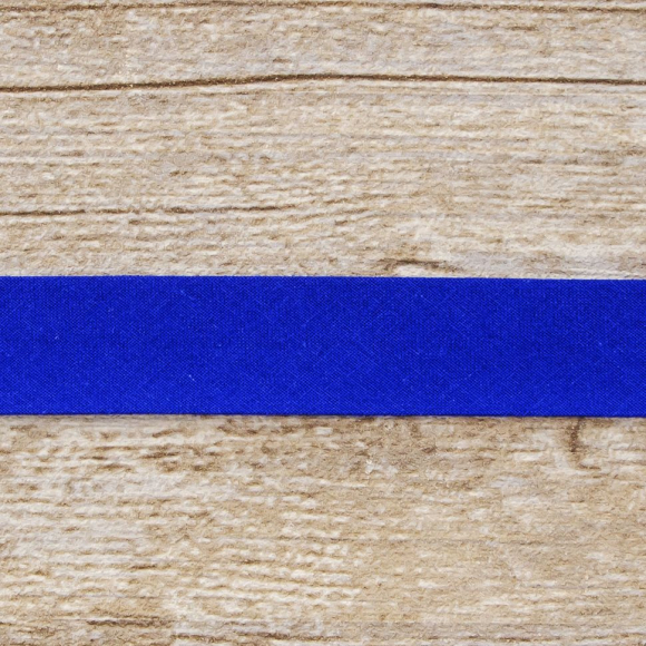 Косая бейка хлопок, 20 мм, 25 м, цвет 13, цвет синий