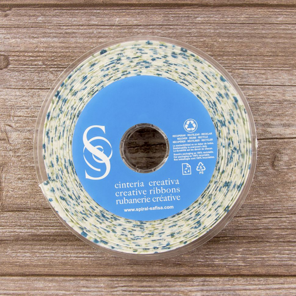 Косая бейка с рисунком SAFISA, арт.6626, 20 мм, 20 м, цвет 02