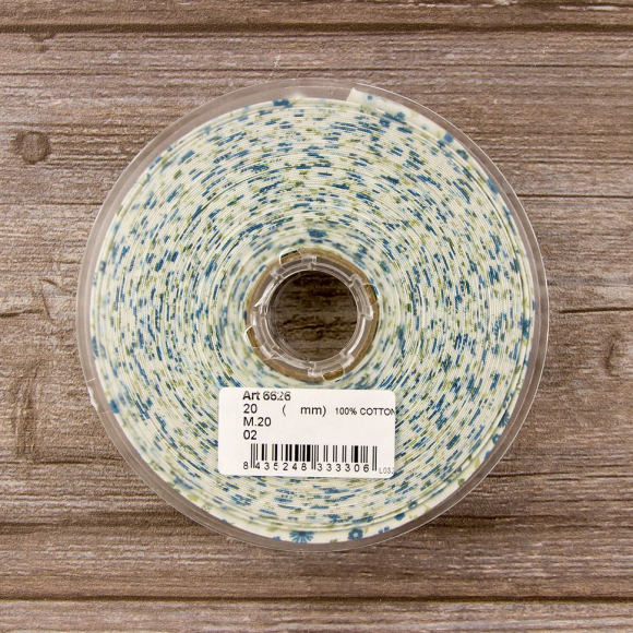 Косая бейка с рисунком SAFISA, арт.6626, 20 мм, 20 м, цвет 02