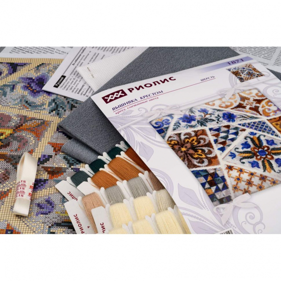 Набор для вышивания РИОЛИС арт.1871 Подушка Мозаика 40х40 см