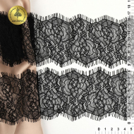 Кружево реснички KRUZHEVO арт.TBY.75231 шир.80мм цв.2 черный уп.3м