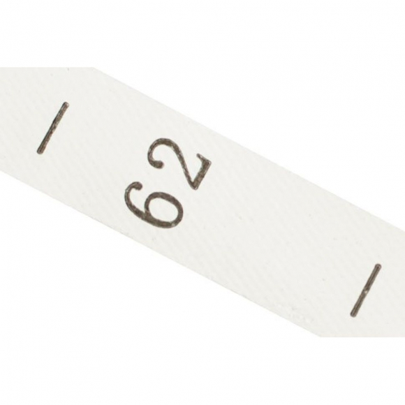 Размерники полиэстер 62 белый 10х25 мм ТВ в рул. 300 шт