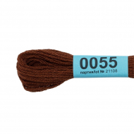 Нитки для вышивания Gamma мулине (0001-0206) 100% хлопок 24 x 8 м цв.0055 шоколадный