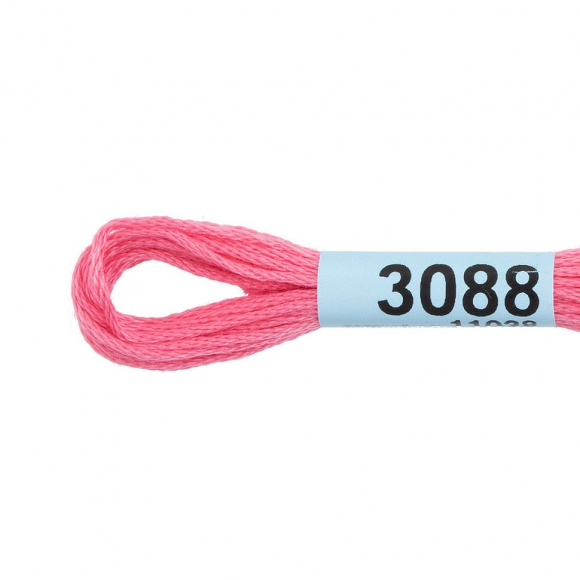 Нитки для вышивания Gamma мулине (3071-3172) 100% хлопок 24 x 8 м цв.3088 розовый