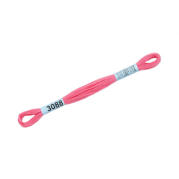 Нитки для вышивания Gamma мулине (3071-3172) 100% хлопок 24 x 8 м цв.3088 розовый
