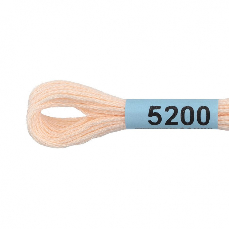 Нитки для вышивания Gamma мулине (3173-6115) 100% хлопок 24 x 8 м цв.5200 св.бежевый