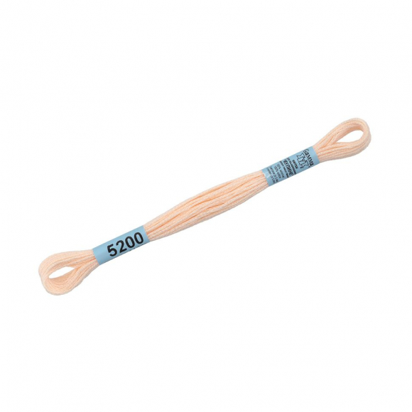 Нитки для вышивания Gamma мулине (3173-6115) 100% хлопок 24 x 8 м цв.5200 св.бежевый