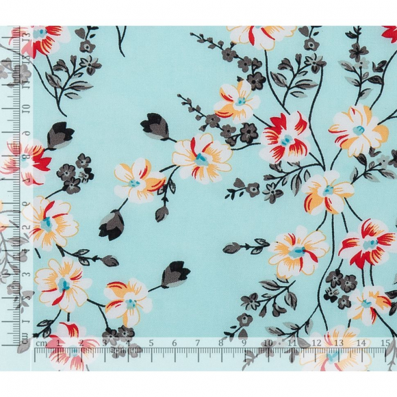 Ткань Штапель 105 г/м? 100% вискоза шир.145 см арт.Р.33939.03 цв.03 голубой рул.50м