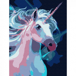 Картины по номерам Molly арт.KH0788 Сказочный единорог (13 цветов) 15х20 см
