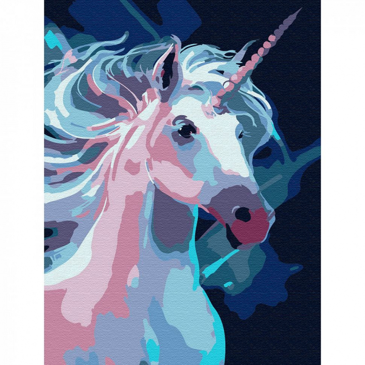 Картины по номерам Molly арт.KH0788 Сказочный единорог (13 цветов) 15х20 см