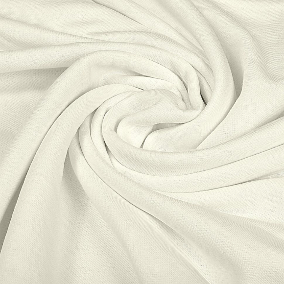 Ткань трикотаж Футер 3х нитка петля хлопок 320г пенье 190см экрю 11-0602 пач.20-40кг