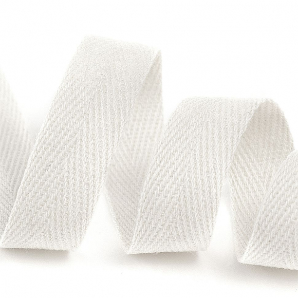 Тесьма киперная 10 мм хлопок 1,8г/см арт.08с-3495 цв.белый 003 уп.50м