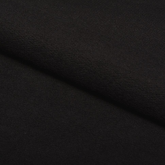 Ткань трикотаж Футер 2х нитка начес хлопок 190г опененд 100+100см черный уп.10м Ткань трикотаж Футер 2х нитка начес хлопок 190г опененд 100+100см черный уп.10м