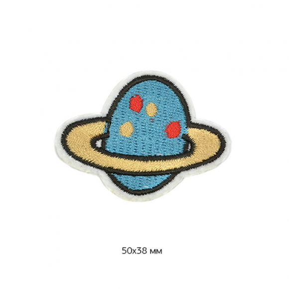 Термоаппликации арт.TBY-S3063 Планета цв.синий 5х3,8см уп.20 шт