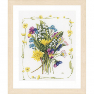 Набор для вышивания LANARTE арт.PN-0167125 Bouquet of field flowers 30х36 см