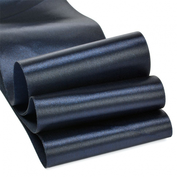 Лента атласная 100мм  цв.3168 т.синий IDEAL уп.27,4 м