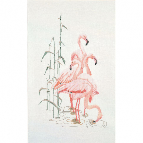 Набор для вышивания THEA GOUVERNEUR арт.1070 Фламинго 38х65 см