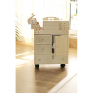 175415_Шкафчик для рукоделия на колесиках, 6 этажей, светлый