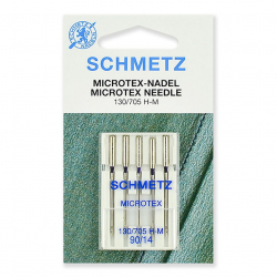 Иглы для бытовых швейных машин Schmetz микротекс (особо острые) 130/705H-M №90, уп.5 игл