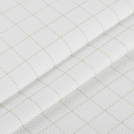 Канва Gamma K04R Aida №14 92% хлопок, 8% терилен 50 x 50 см уп.5 шт цв.белый в клетку